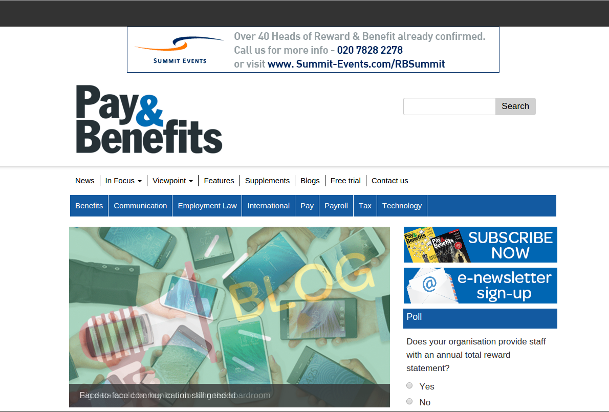 Pay And Benefits magazine
