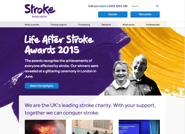 Stroke Association Screenshot