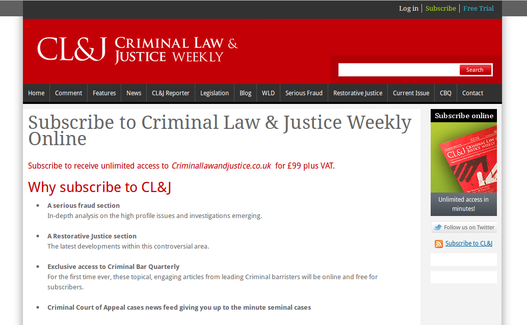 Criminal Law and Justice Weekly