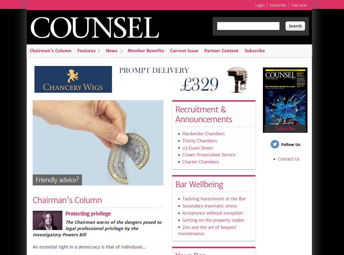 Counsel magazine