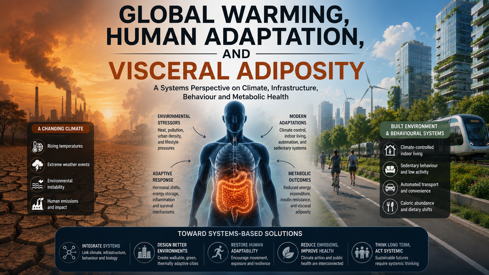 Global Warming, Human Adaptation, and Visceral  Adiposity 